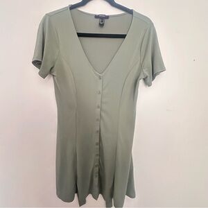 Forever 21 Light Green Button-Down Top
